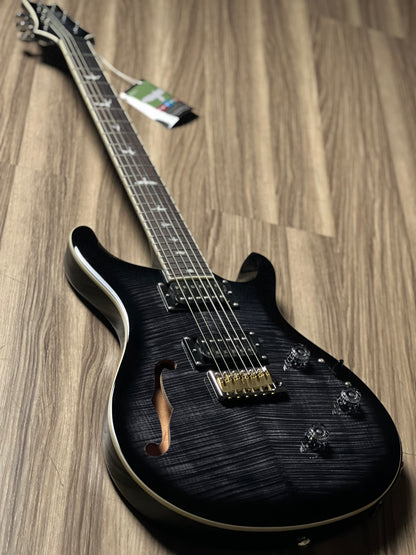 PRS SE Custom 24 Semi Hollow Piezo in Charcoal Burst