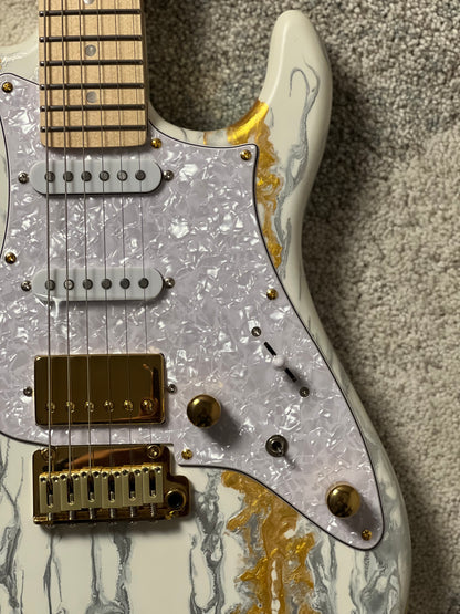 SLX X Dhatarattha Custom DST in White Shmear with Maple FB