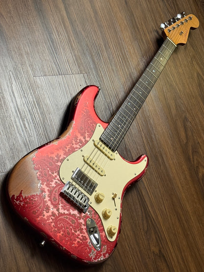 Dhatarattha Classic DST HSS in Pink Paisley with Rosewood FB and Nitrocellulose Lacquer Relic