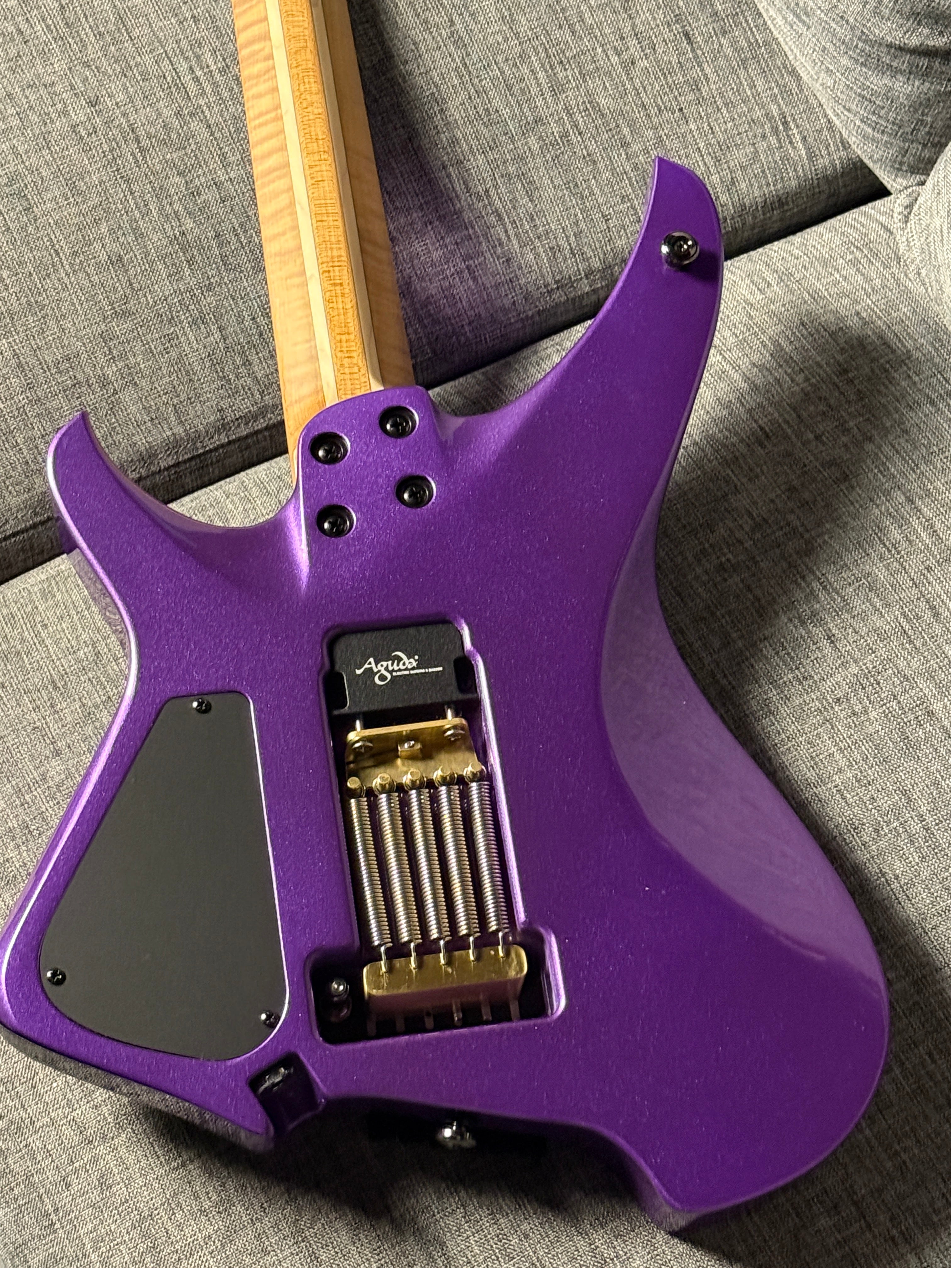 Aguda Black Hole in Cosmic Purple Metallic with Flame Maple Neck
