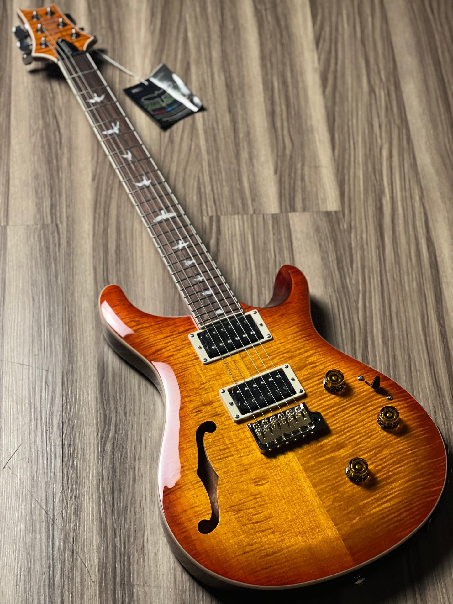 PRS SE Custom 24 Semi Hollow Piezo in Vintage Sunburst