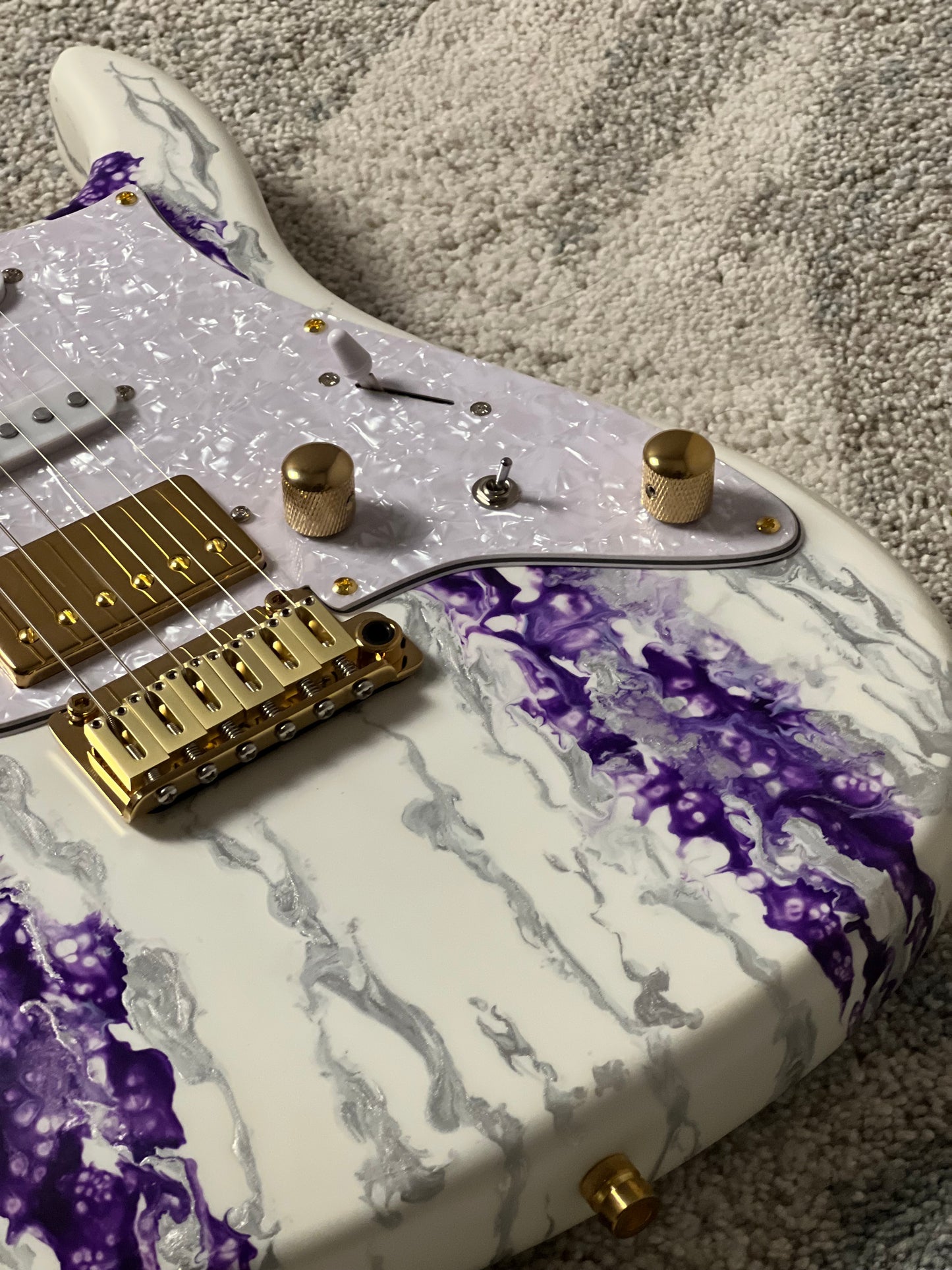 SLX X Dhatarattha Custom DST in Amethyst Shmear with Maple FB