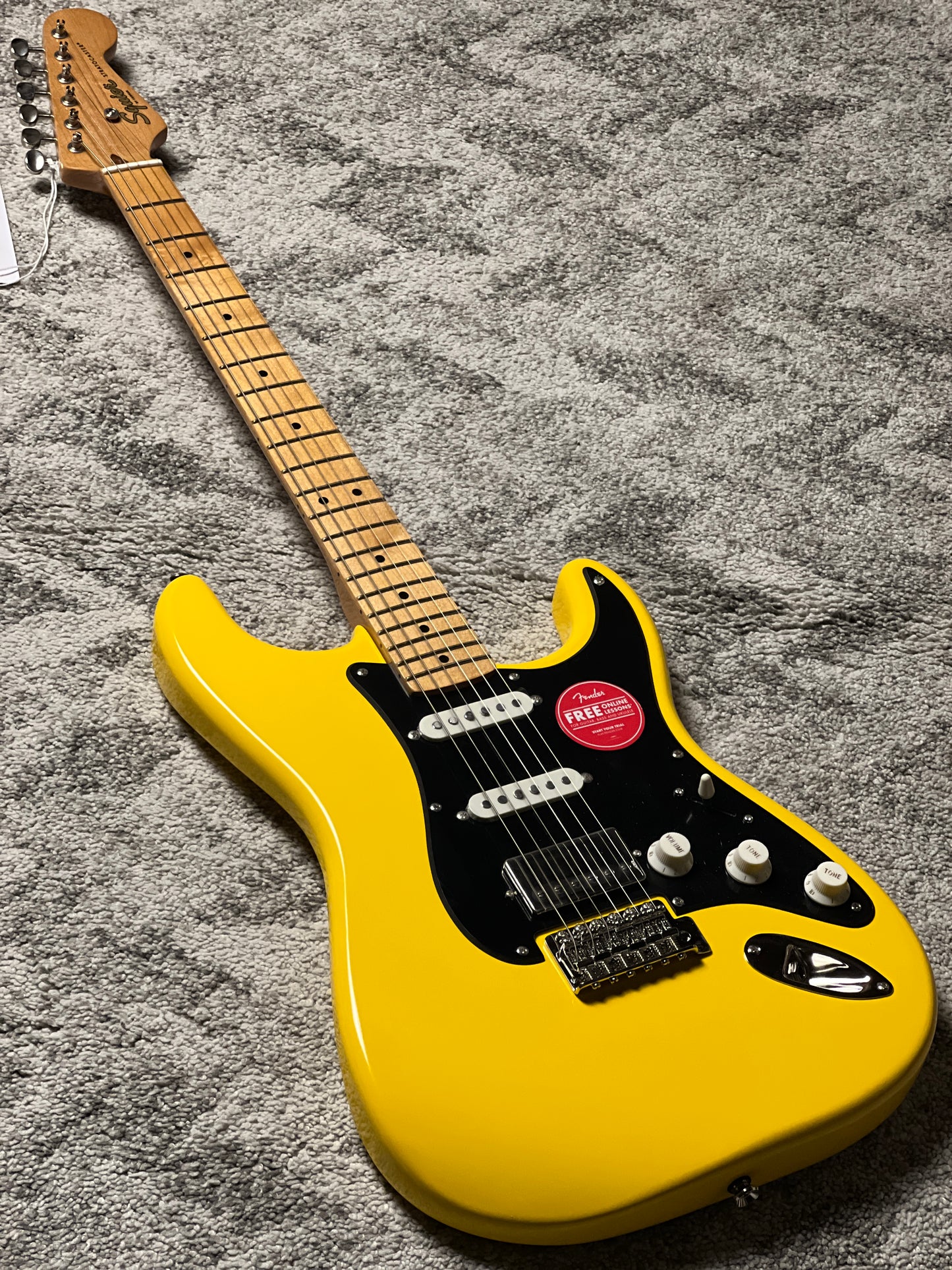 Squier FSR Classic Vibe 50s Stratocaster HSS with  w/Black Pickguard in Graffiti Yellow