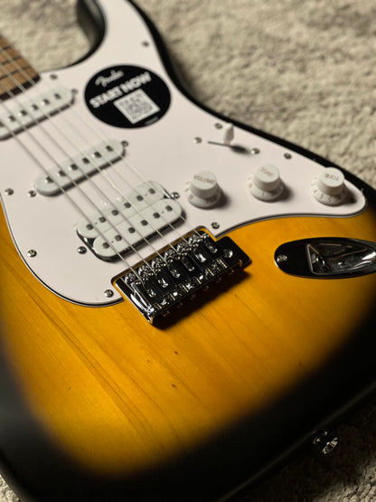 Squier Debut Series Stratocaster HSS with Laurel FB in 2 Tone Sunburst
