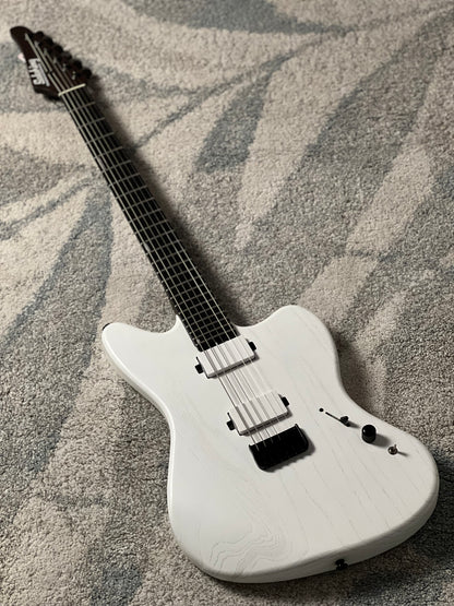 Soloking MJM-1 Custom Baritone HH with Wenge Neck in Open Pore White