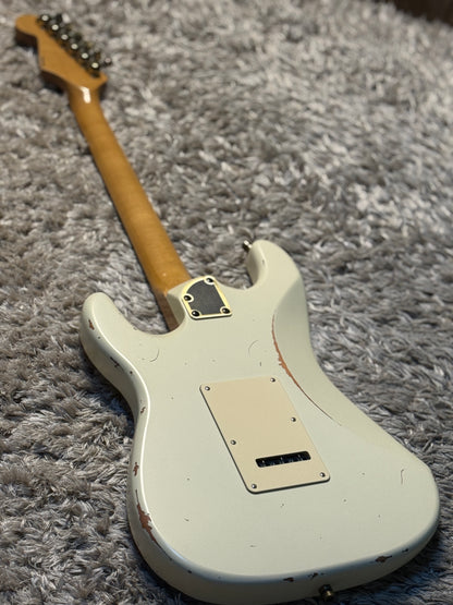 Dhatarattha Classic DST HSS in Vintage White Over Pink Paisley with Rosewood FB and Nitrocellulose Lacquer Relic