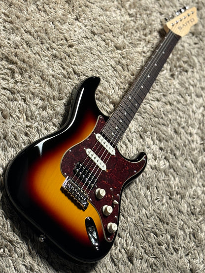 Saito S-622CS SSH Heritage with Rosewood in 3-Tone Sunburst with Tortoise PG 253034