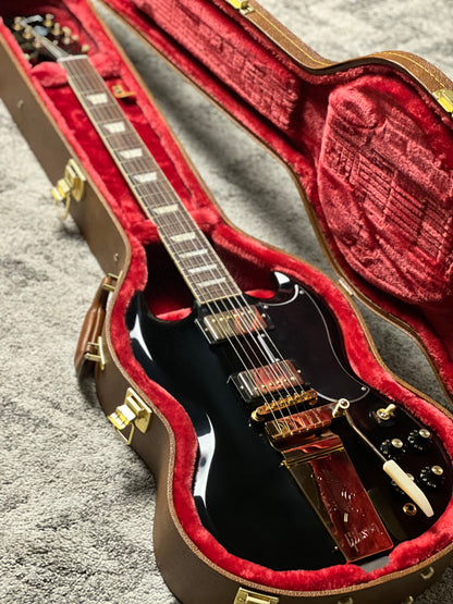 Gibson SG Standard '61 Maestro Vibrola T-Type in Ebony w/Case 232550250