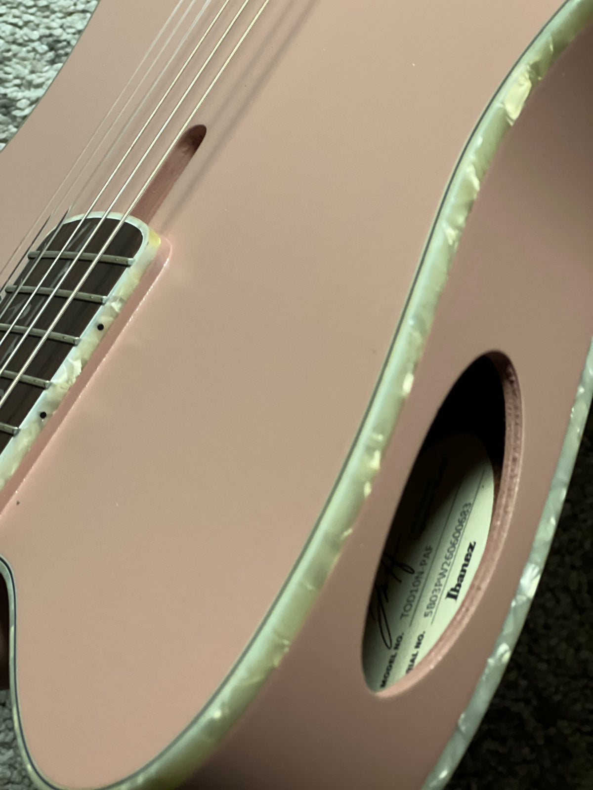 Ibanez TOD10N-PAF Tim Henson Signature Nylon String in Pearl Pink Flat