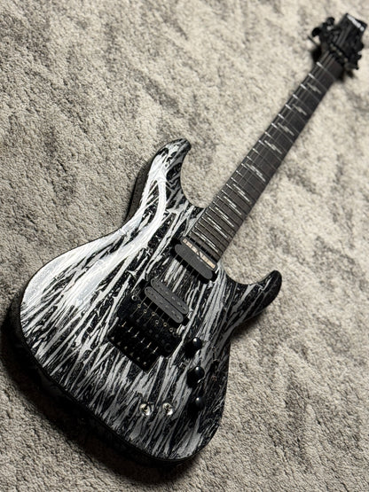 Schecter C-1 FR-S Silver Mountain - Black and Silver W21080094 (USED)