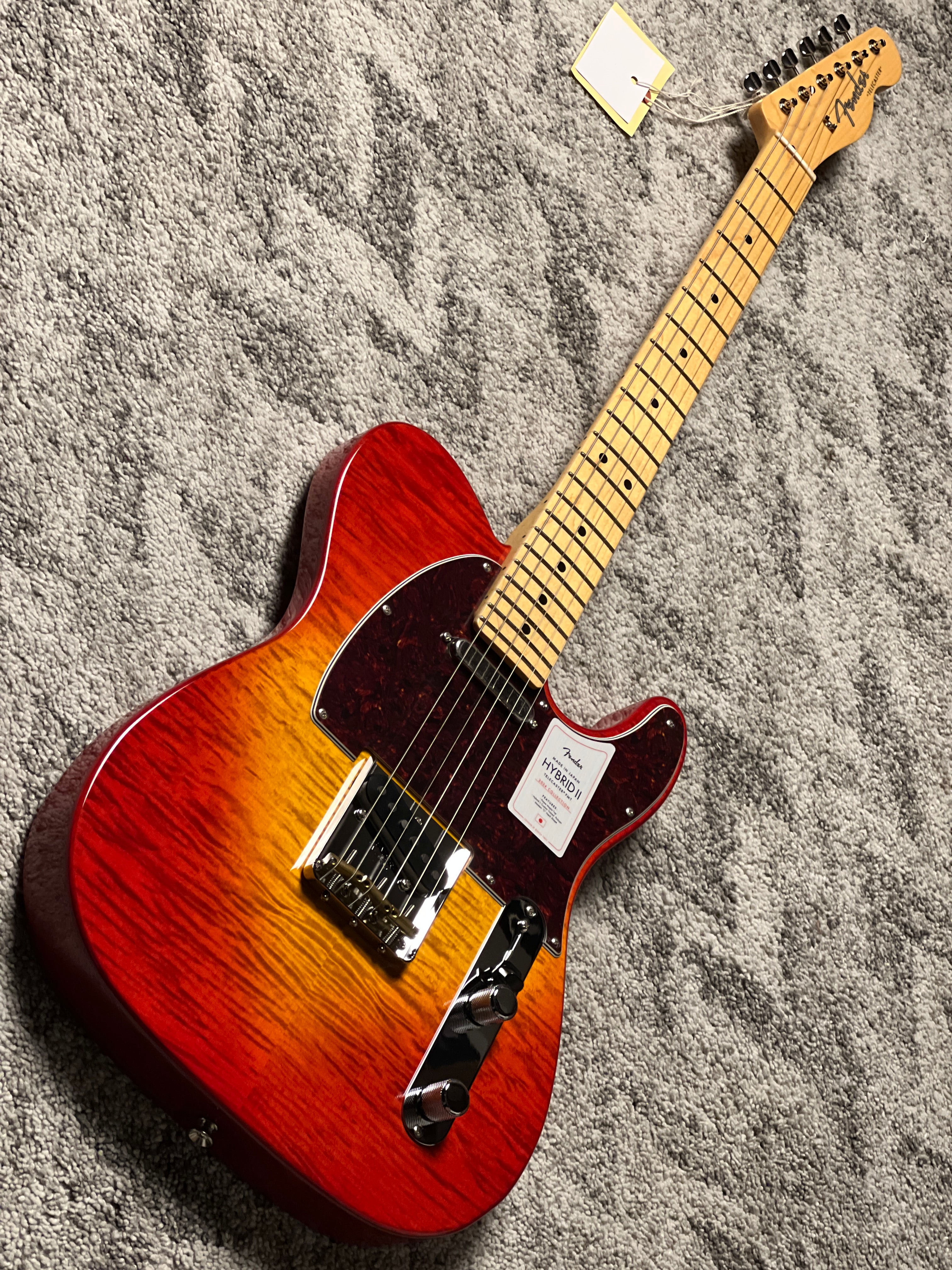 Fender Japan Hybrid II Telecaster with Maple FB in Flame Sunset