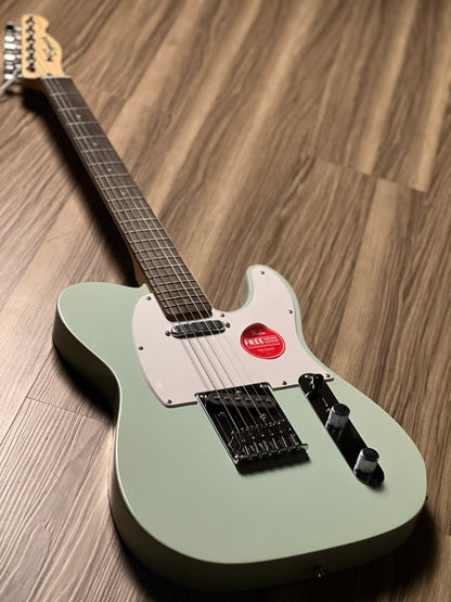 Squier FSR Sonic Telecaster with White Pickguard and Laurel FB in Surf Green