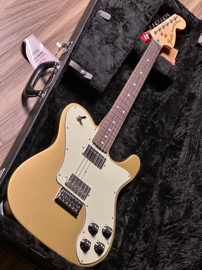 Fender Chris Shiflett Telecaster Deluxe with Case in Shoreline Gold MX22072937