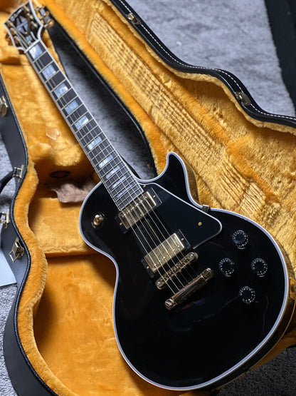 Gibson Les Paul Custom Ebony Fingerboard Gloss Ebony w/ Case CS 403758