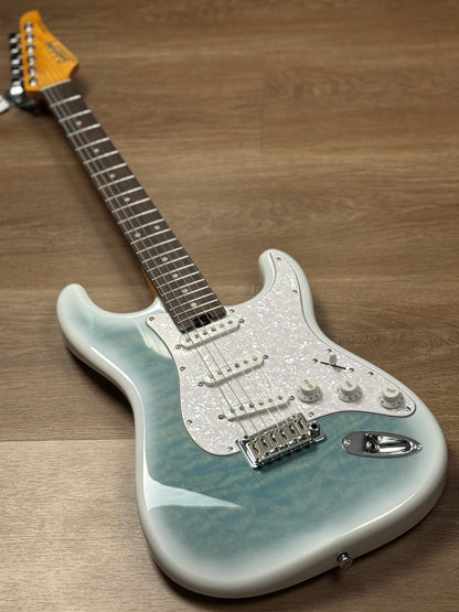 Soloking MS-1 Artisan Quilt SSS with Rosewood FB in Larimar Nafiri Special Run