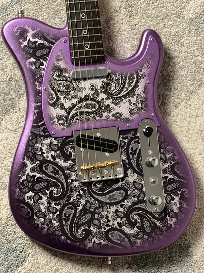 Dhatarattha Performance DTL in Purple Burst Over Black Paisley with Rosewood FB