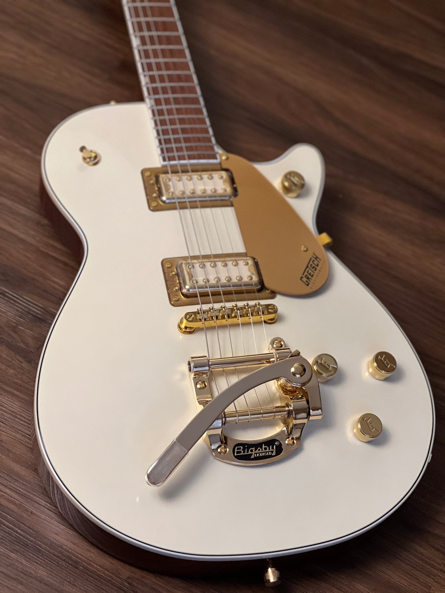 Gretsch Electromatic Pristine LTD Jet Electric Guitar w/Bigsby, Laurel FB, White Gold