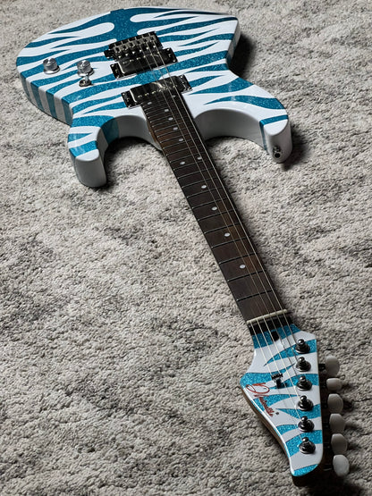 Dhatarattha Custom DST HH in Blue Tiger Sparkle with Rosewood FB