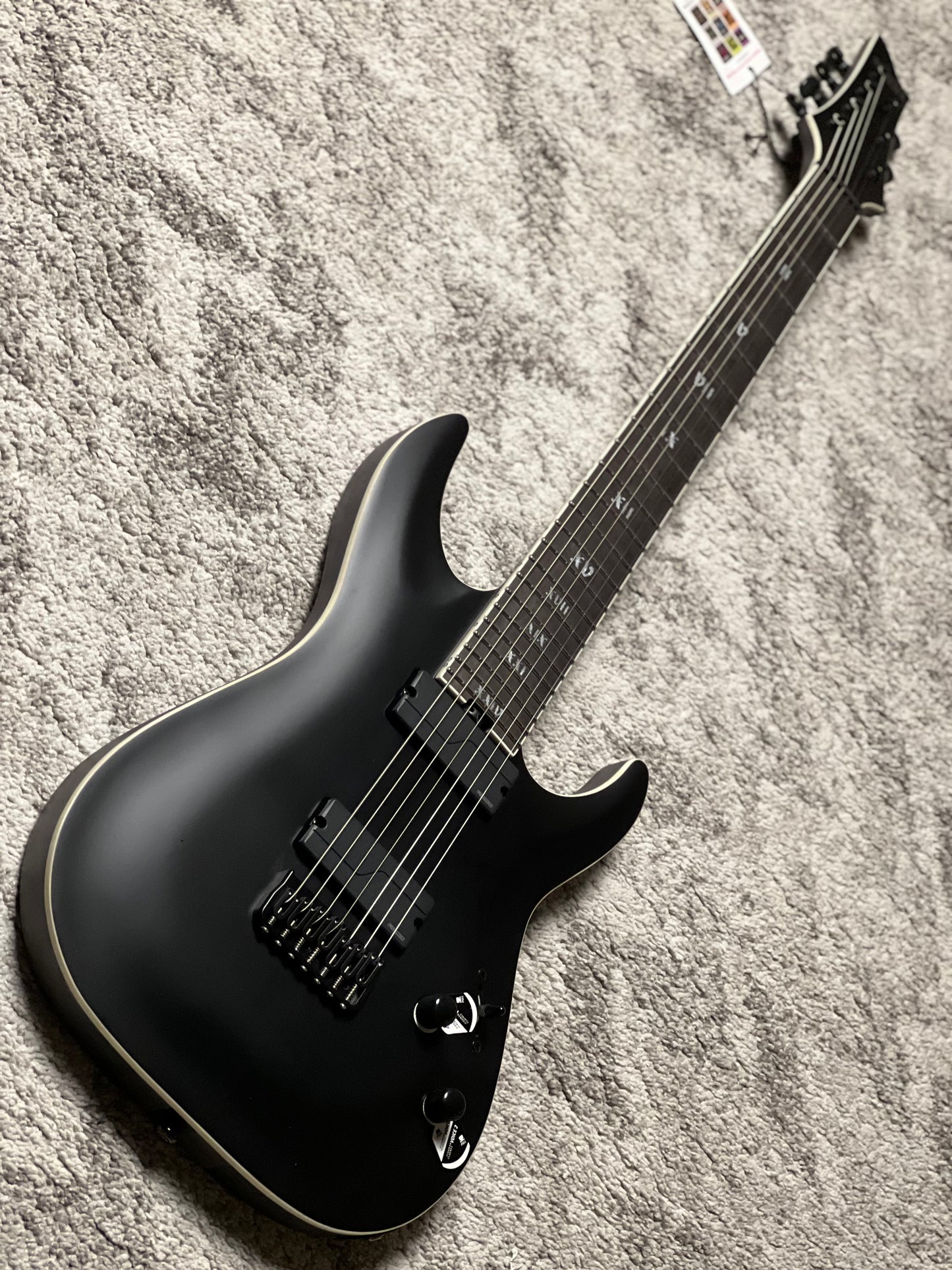 Schecter C-7 SLS Elite Evil Twin in Satin Black W26010882