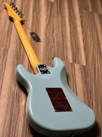 SQOE SEST1000 HSS Custom Shop Series in Sonic Blue Limited Edition with Hardshell Case