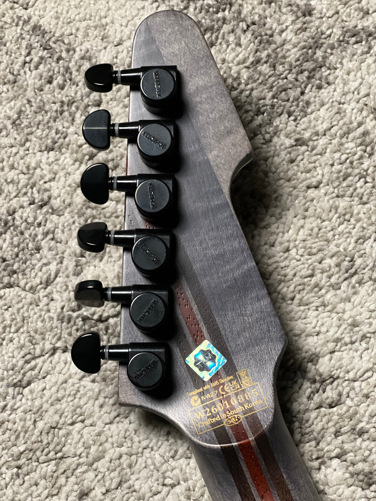 Schecter E-1 SLS Evil Twin in Satin Black