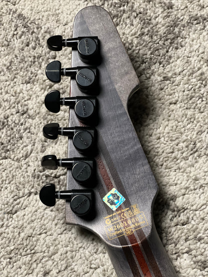 Schecter E-1 SLS Evil Twin in Satin Black