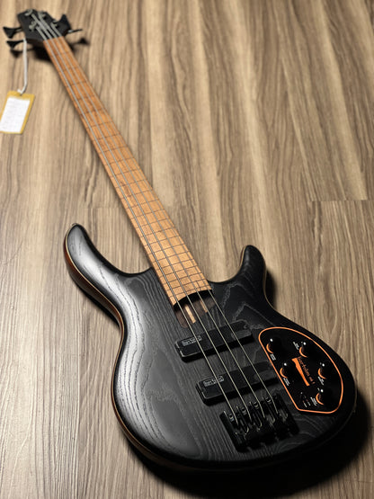 Cort B4 Element Fretless OPTB in Open Pore Transparent Black