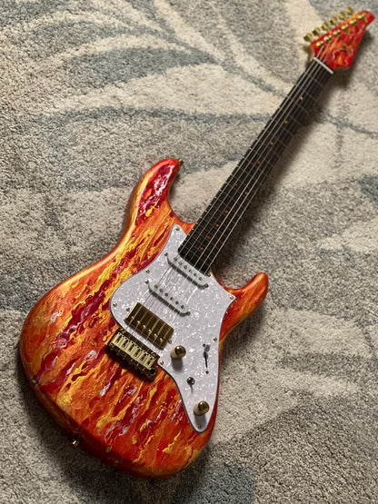 SLX X Dhatarattha Custom DST in Fire Shmear with Rosewood FB
