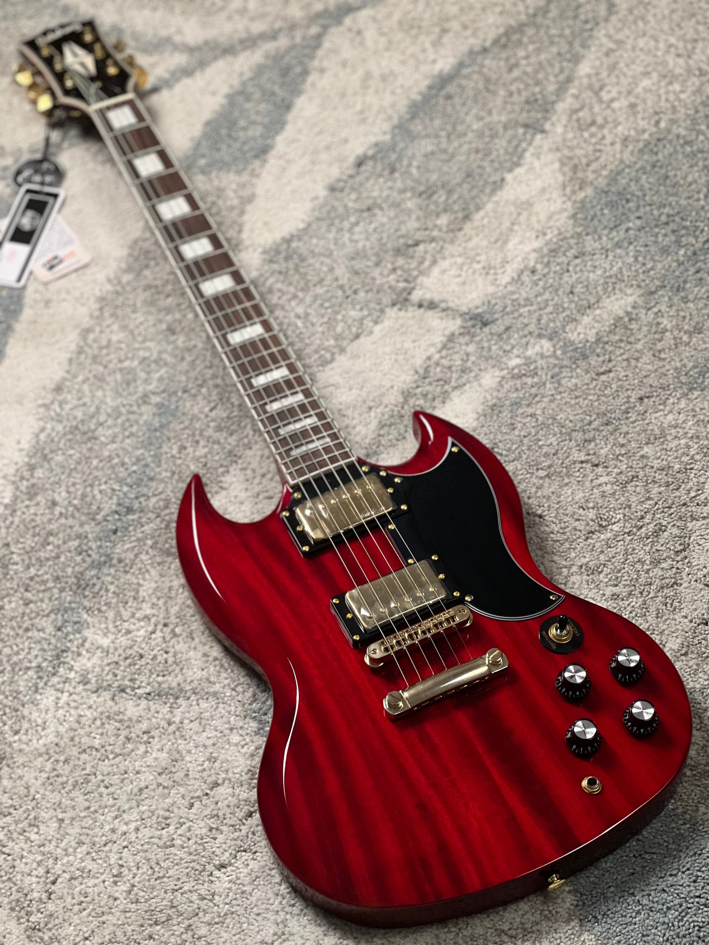 Soloking SG60 MKII in Transparent Red Cherry with Gold Hardware