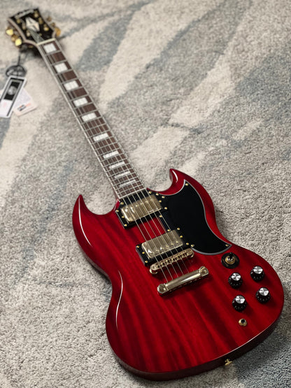 Soloking SG60 MKII in Transparent Red Cherry with Gold Hardware