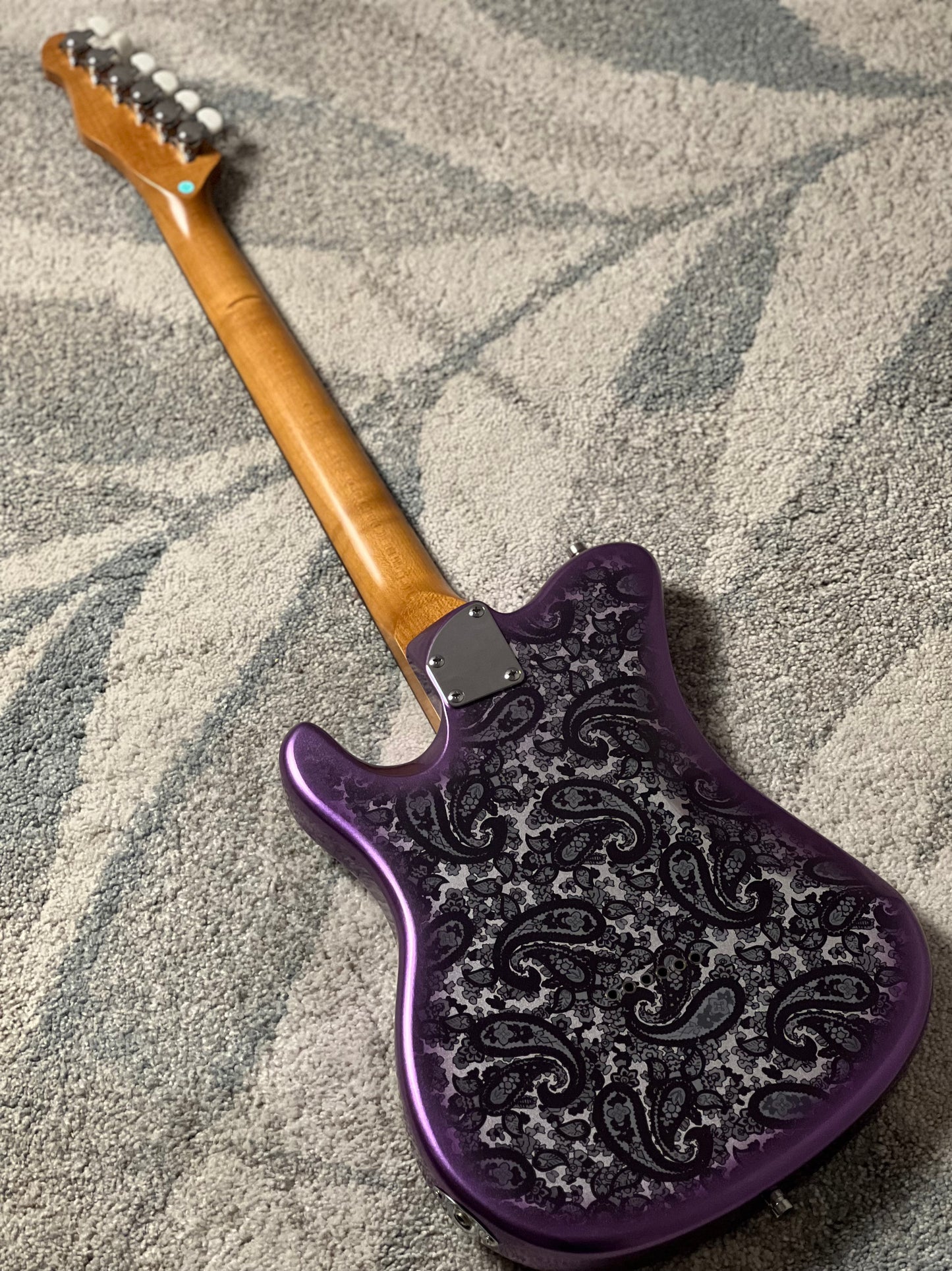Dhatarattha Performance DTL in Purple Burst Over Black Paisley with Rosewood FB