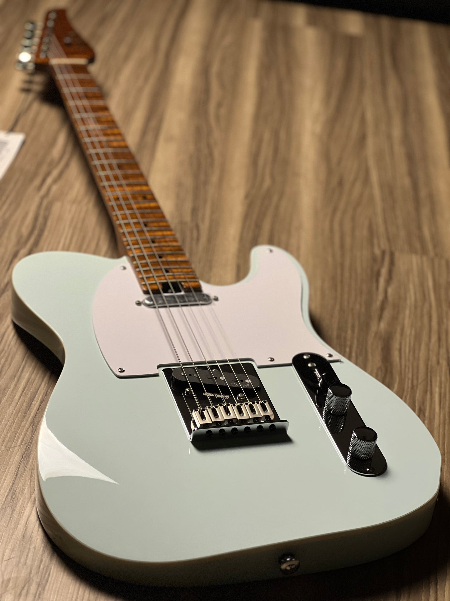 Soloking MT-1 Vintage FMN with Roasted Flame Maple Neck in Faded Sonic Blue Nafiri Special Run