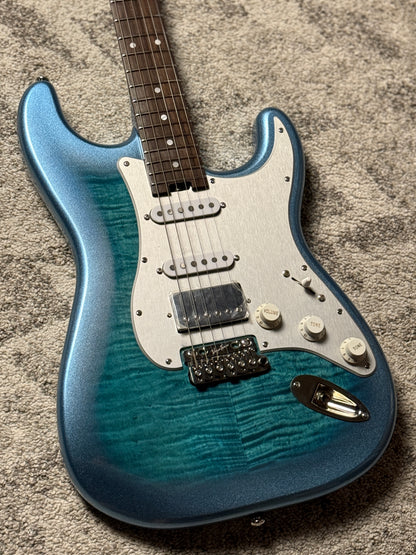 SLX Hawk Classic 22 HSS in Ice Blue Metallic Flame with Rosewood FB Limited Edition
