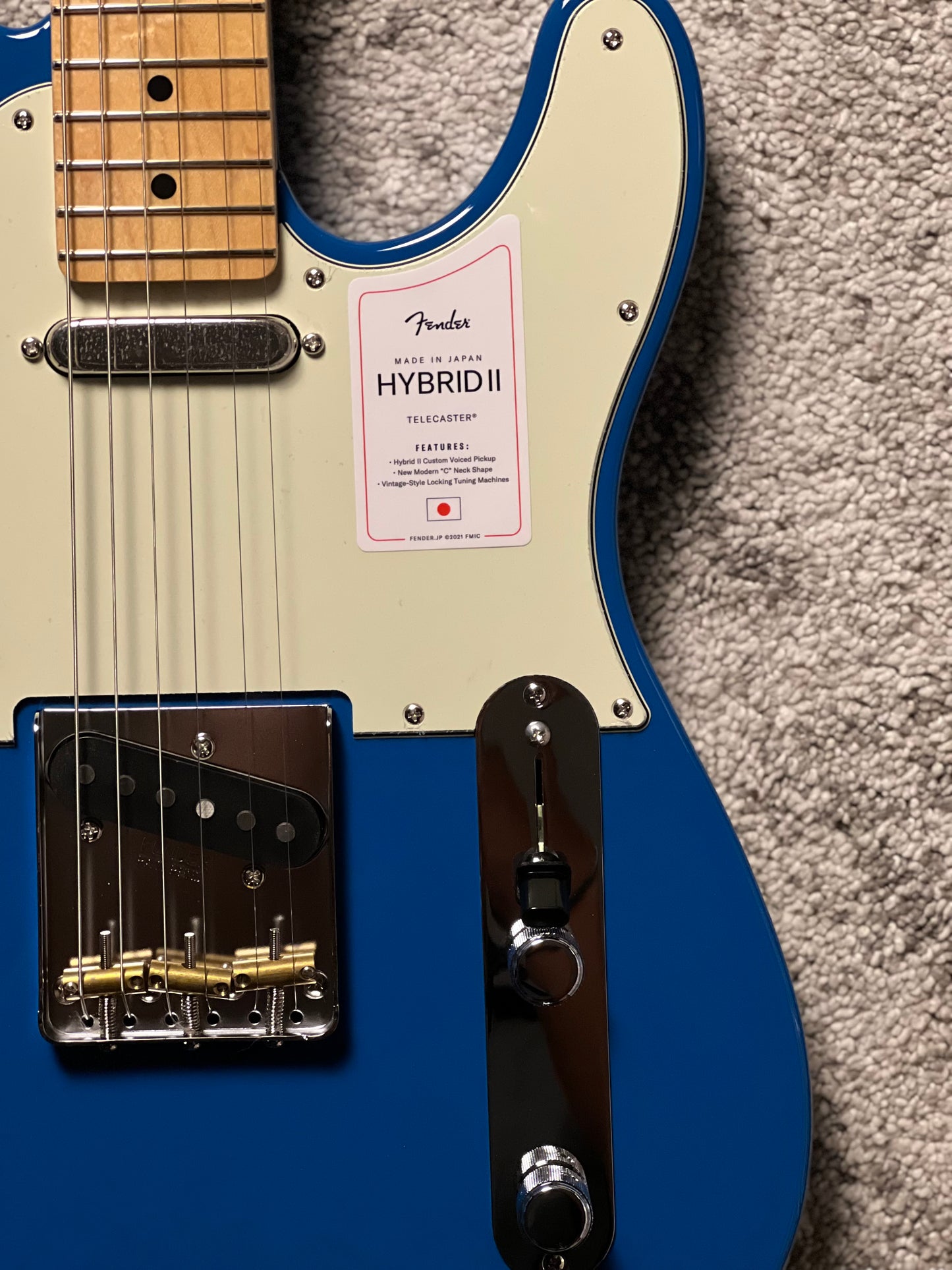 Fender Japan Hybrid II Telecaster with Maple FB in Forest Blue JD24025583
