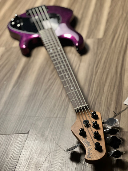 Sterling by Music Man Ray35 5-String Bass in Purple Sparkle