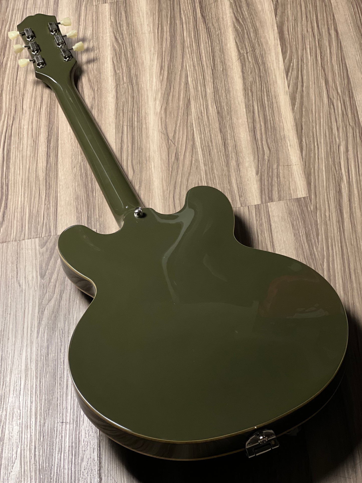 Epiphone ES-335 Bigsby in Olive Drab w/Premium GigBag