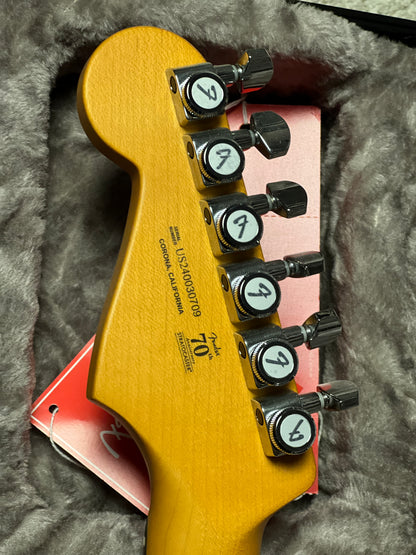 Fender American Ultra II Stratocaster HSS with Ebony FB in Noble Blue US240030709