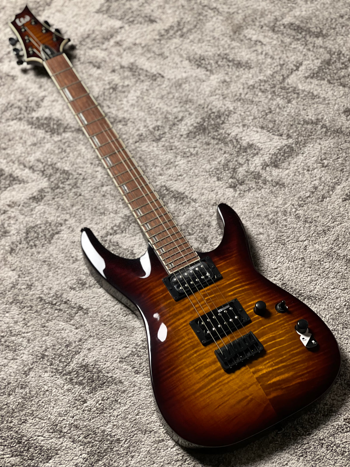 ESP LTD H-200FM In Dark Brown Sunburst