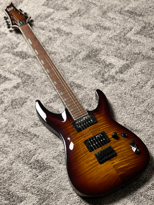 ESP LTD H-200FM In Dark Brown Sunburst