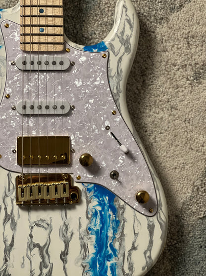 SLX X Dhatarattha Custom DST in Antarctic Shmear with Maple FB