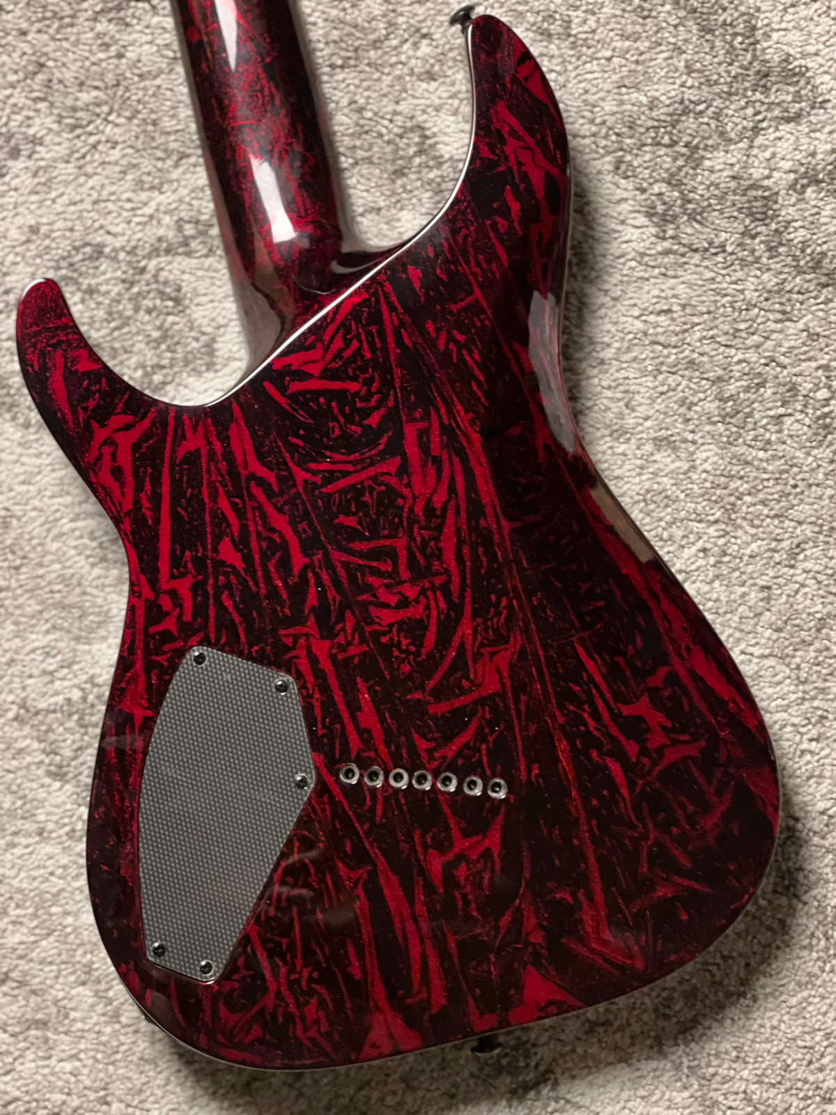 Schecter C-7 MS Silver Mountain in Blood Moon W21072403