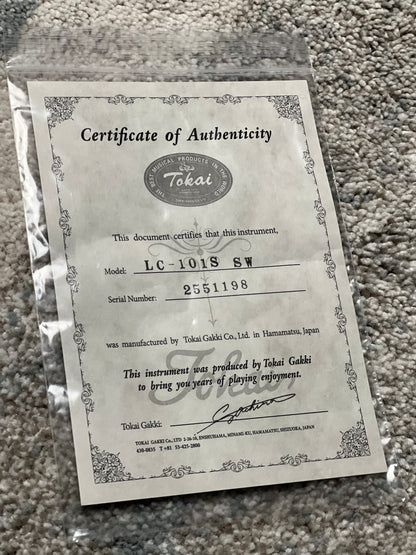 Tokai Love Rock Japan LC-101S in Snow White 2551198