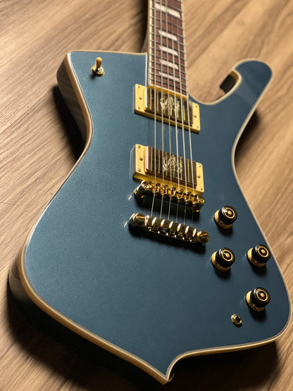 Ibanez Iceman IC420-ABM with IC Bag in Antique Blue Metallic