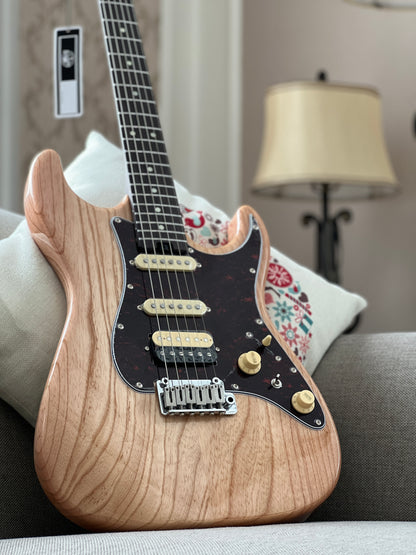 Soloking MS-1 Classic ASH สีเหลืองธรรมชาติ พร้อมชิ้นเดียว Rosewood Neck Nafiri Special Run 