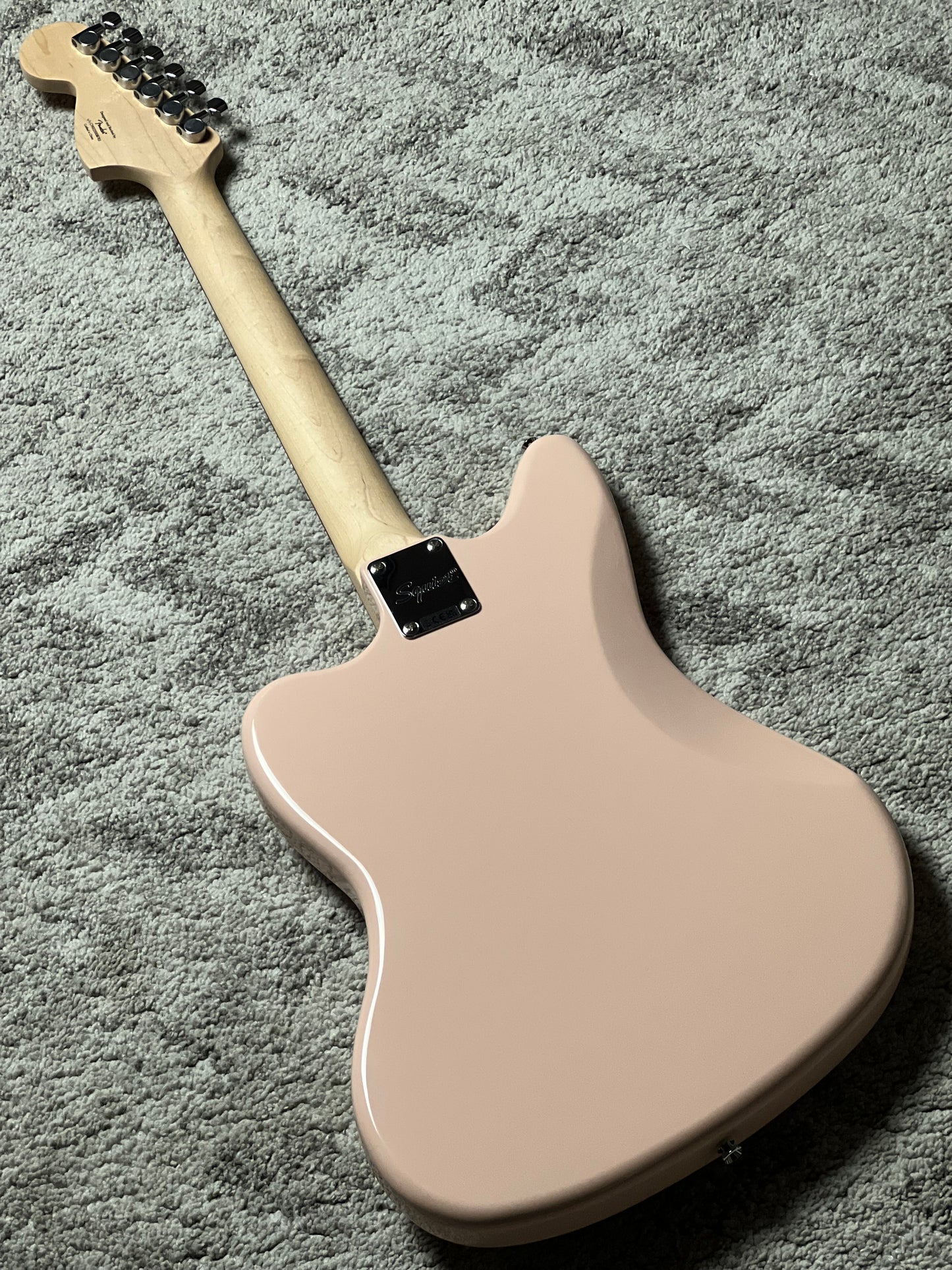 Squier FSR Affinity Series Jaguar with Laurel FB in Shell Pink