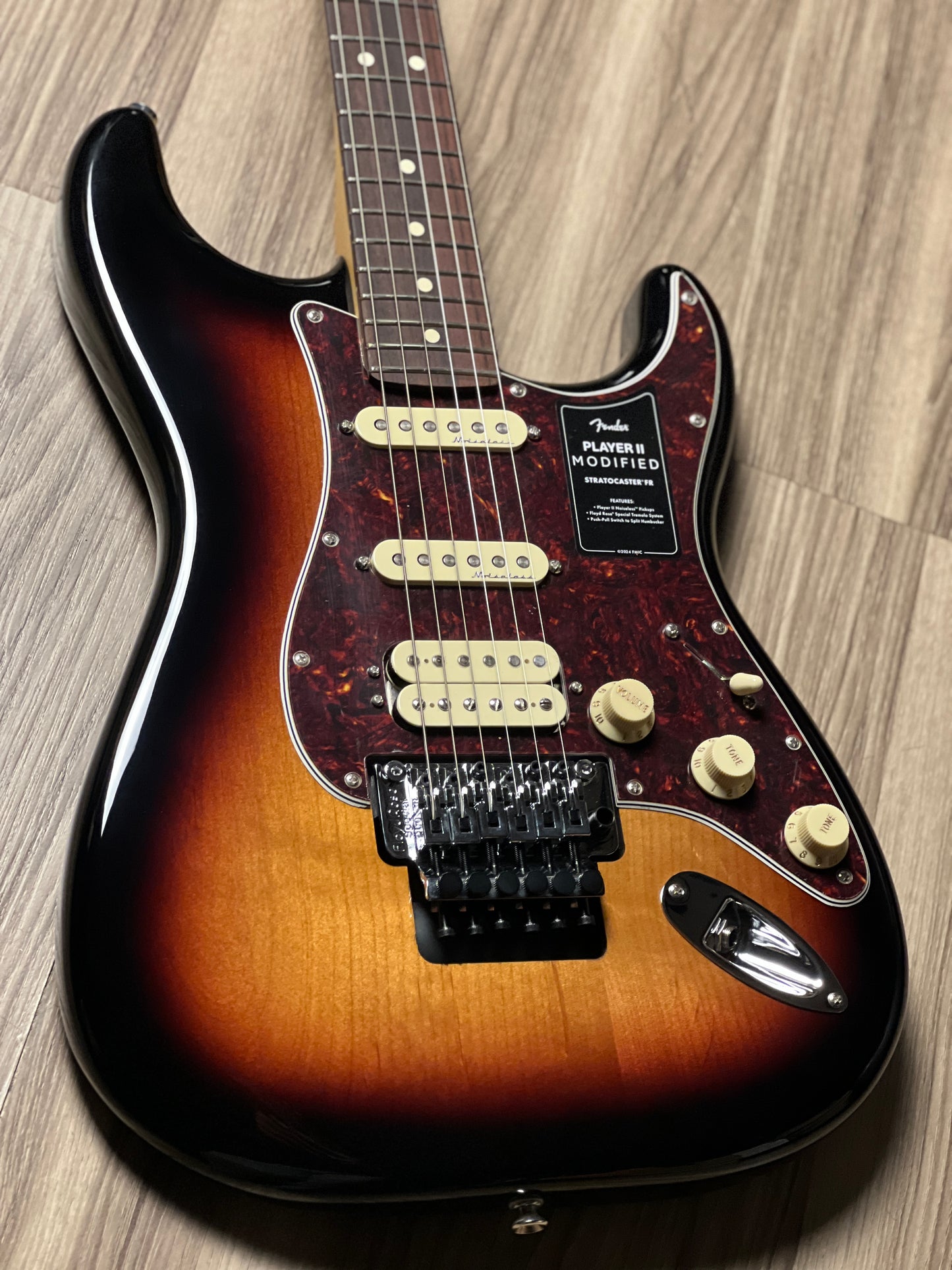Fender Player II Modified Stratocaster HSS Floyd Rose with RW FB in 3 Tone Sunburst MX25024983