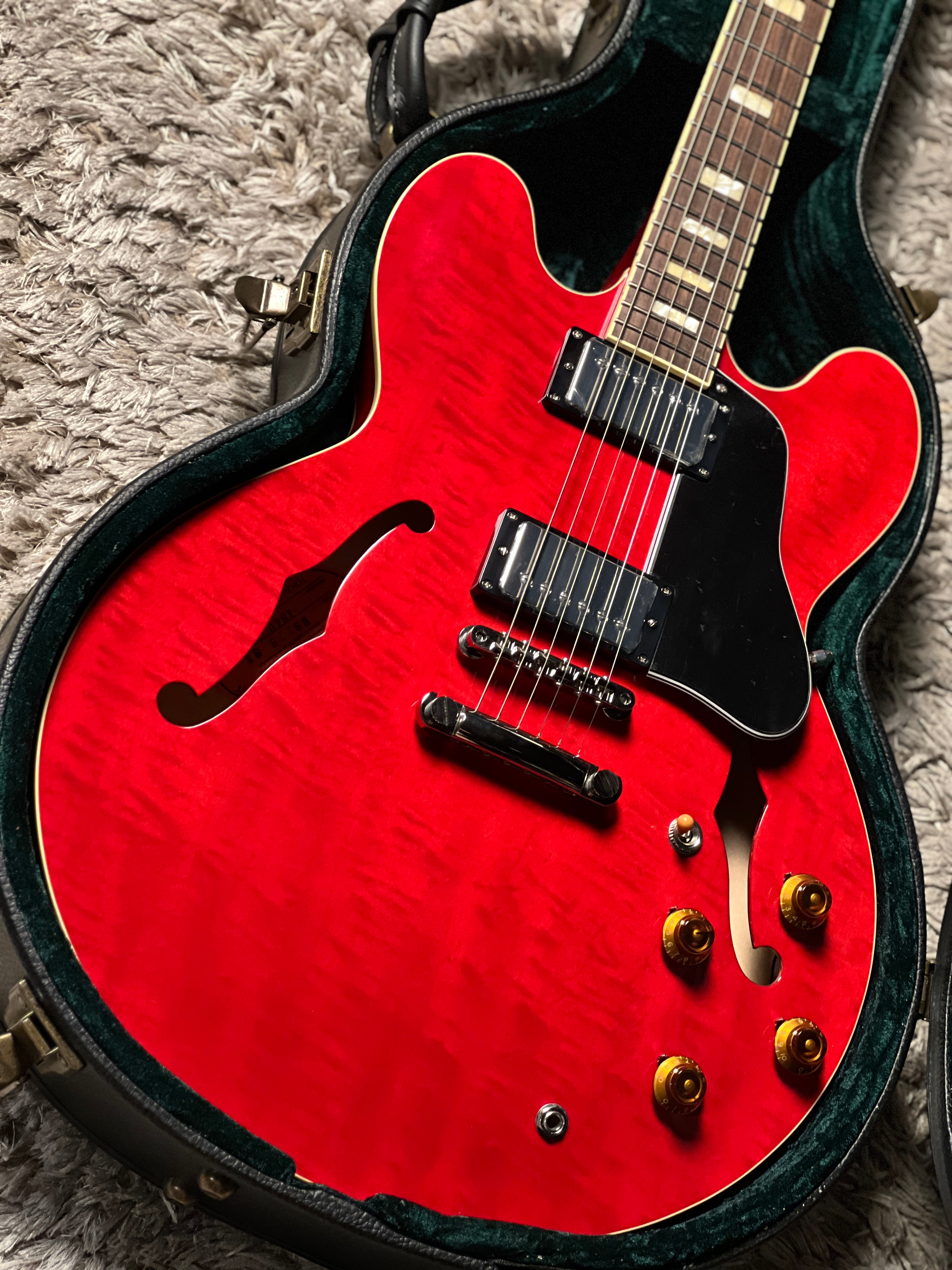 Tokai ES-178 SR Semi Hollow Vintage Series Japan in see Thru Red
