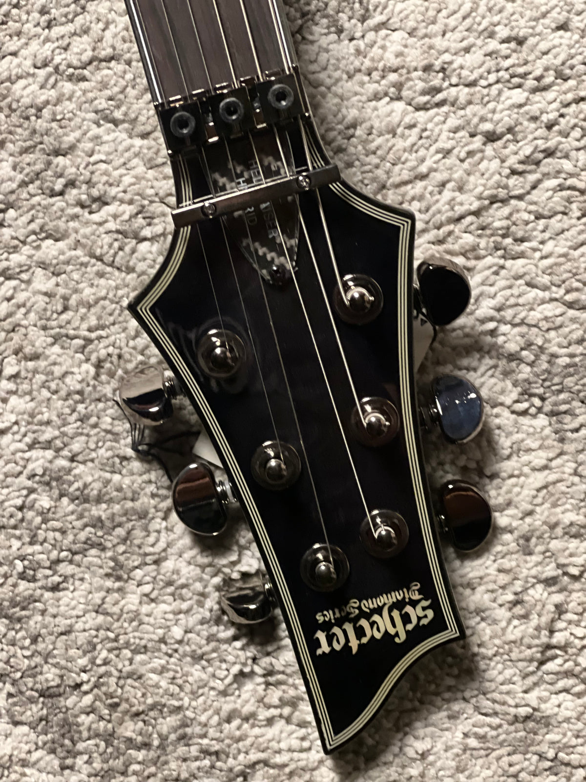 Schecter Hellraiser Hybrid C-1 FR TBB with Floyd Rose in Trans Black W23070014
