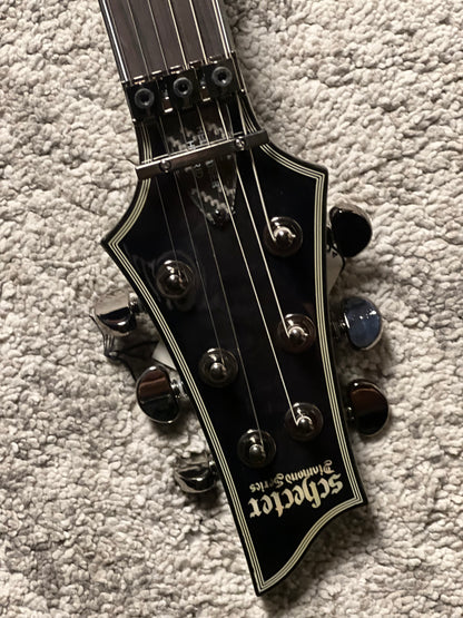 Schecter Hellraiser Hybrid C-1 FR TBB with Floyd Rose in Trans Black W23070014