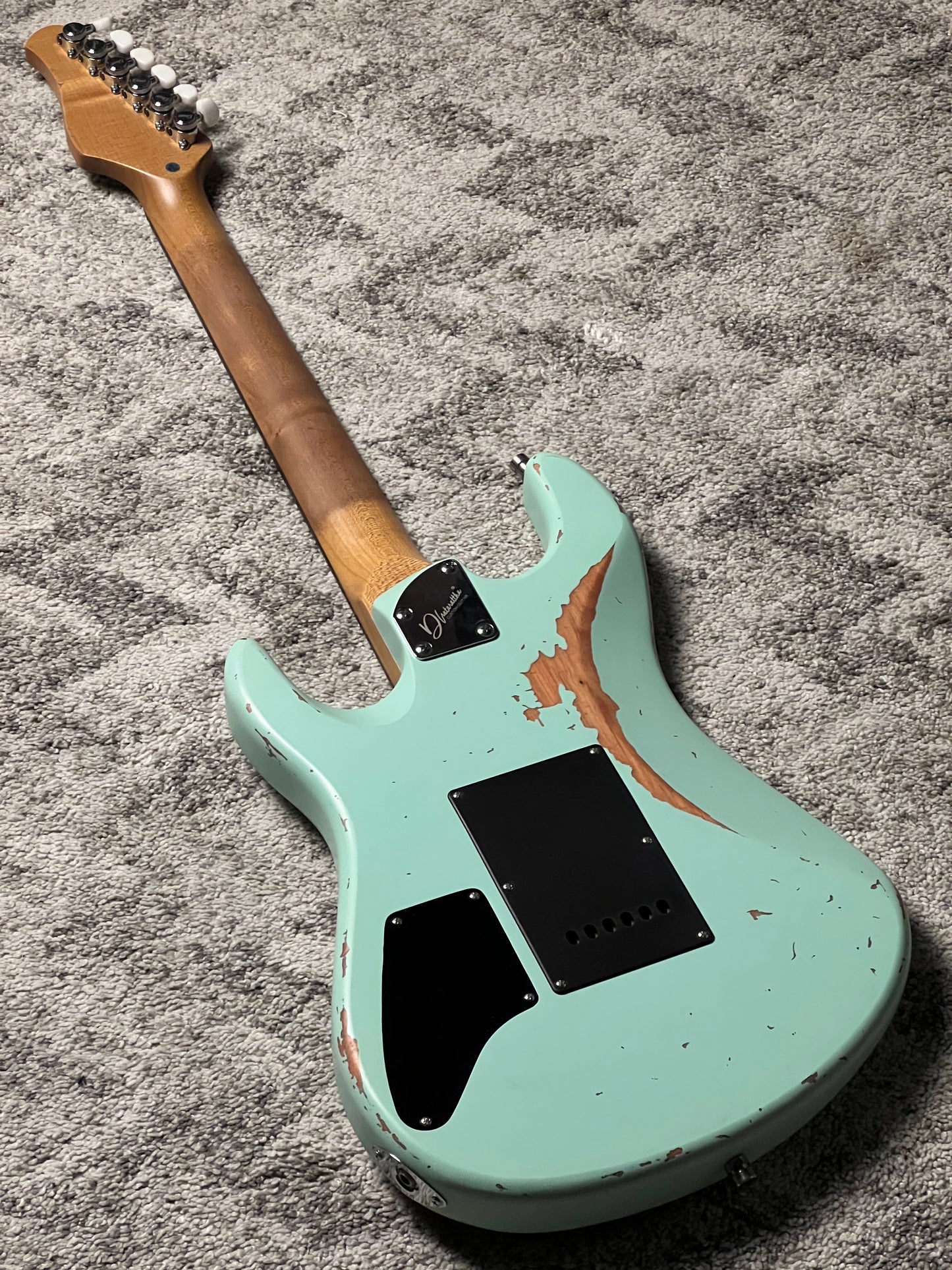 Dhatarattha Performance DST HH in Surf Green Over Pink Paisley with RW FB and Nitrocellulose Lacquer Relic